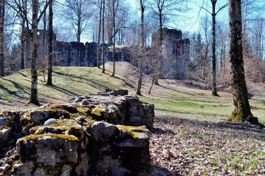 Burgruine Ratzenried im Frühjahr
