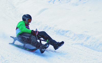 Drehhütten Rodelrennen mit Rennrodel