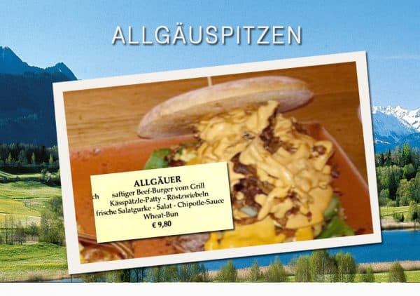 Allgäuspitzen Kässpatzen Burger
