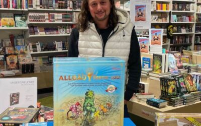 Christian Baumann mit seinem Brettspiel: Allgäu.fertig.los!