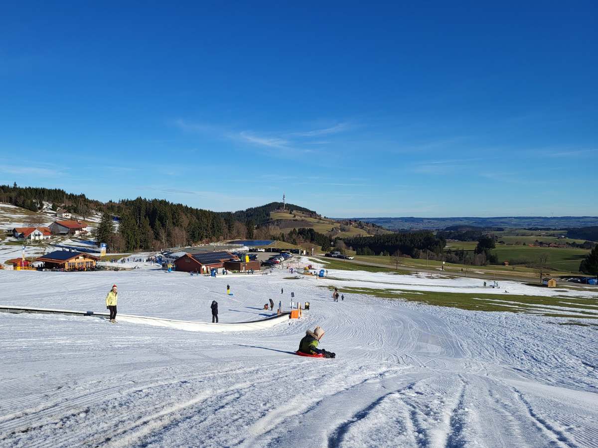 Wintersport im Allgäu - Eher grün weiß