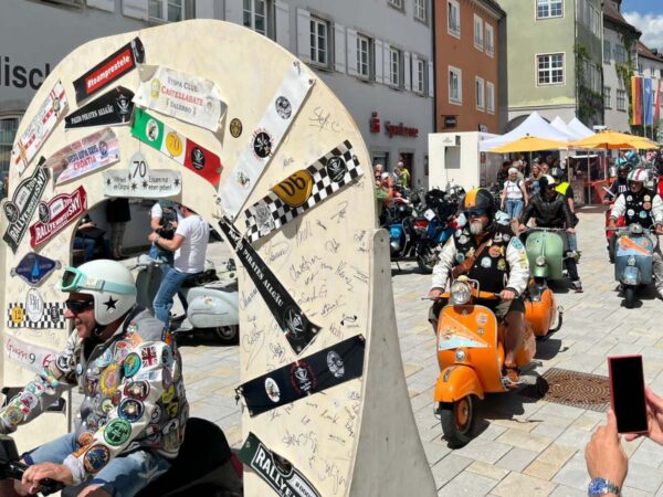 Ziel erreicht beim Vespatreffen 2024 in Isny, Allgäu